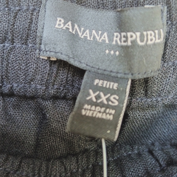 Banana Republic Petite Cargo Linen Black Pants Size XXS - Picture 5 of 6
